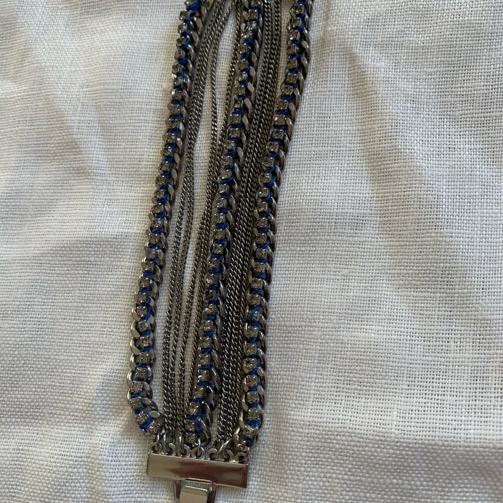 Silver multi strand bracelet